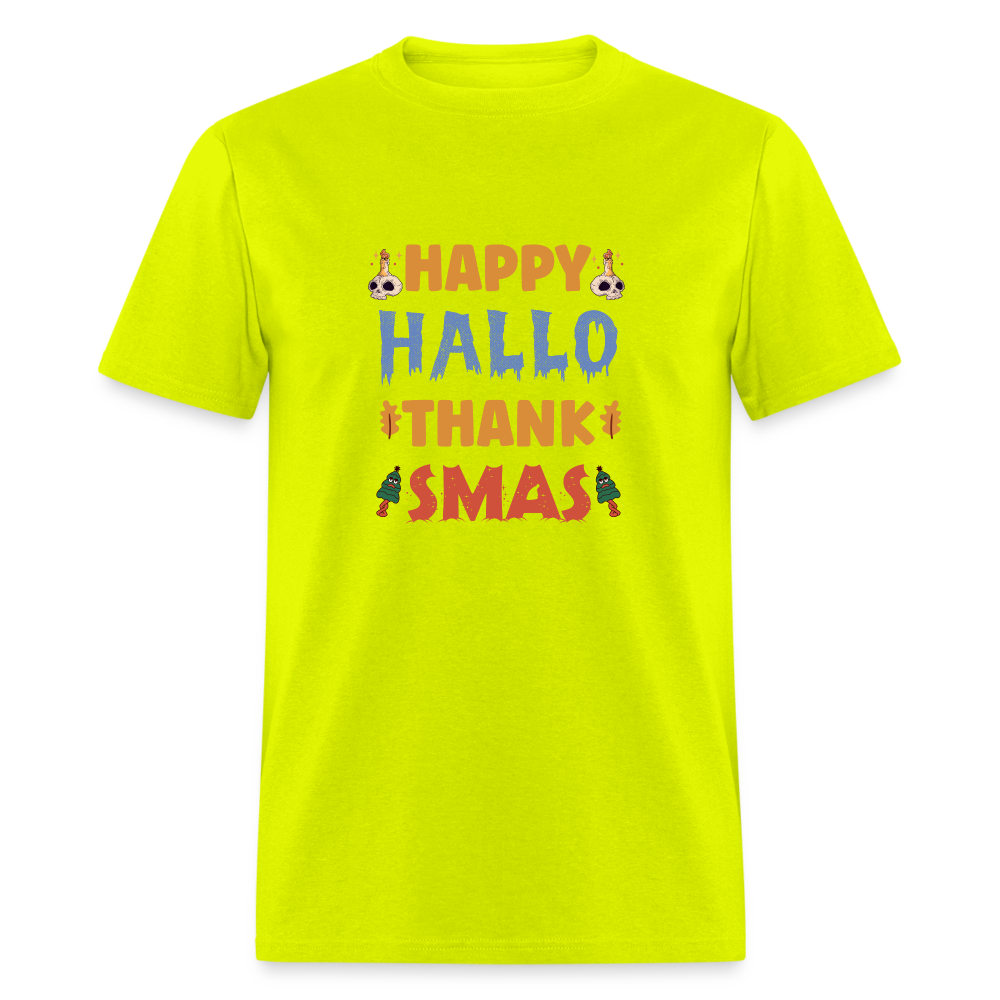 Happy Hallo Thank Smas - safety green