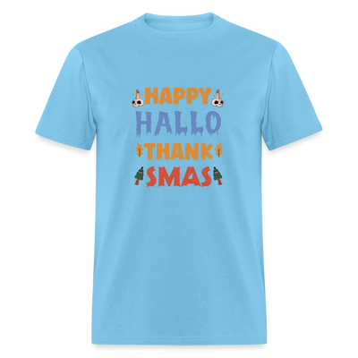 Happy Hallo Thank Smas - aquatic blue