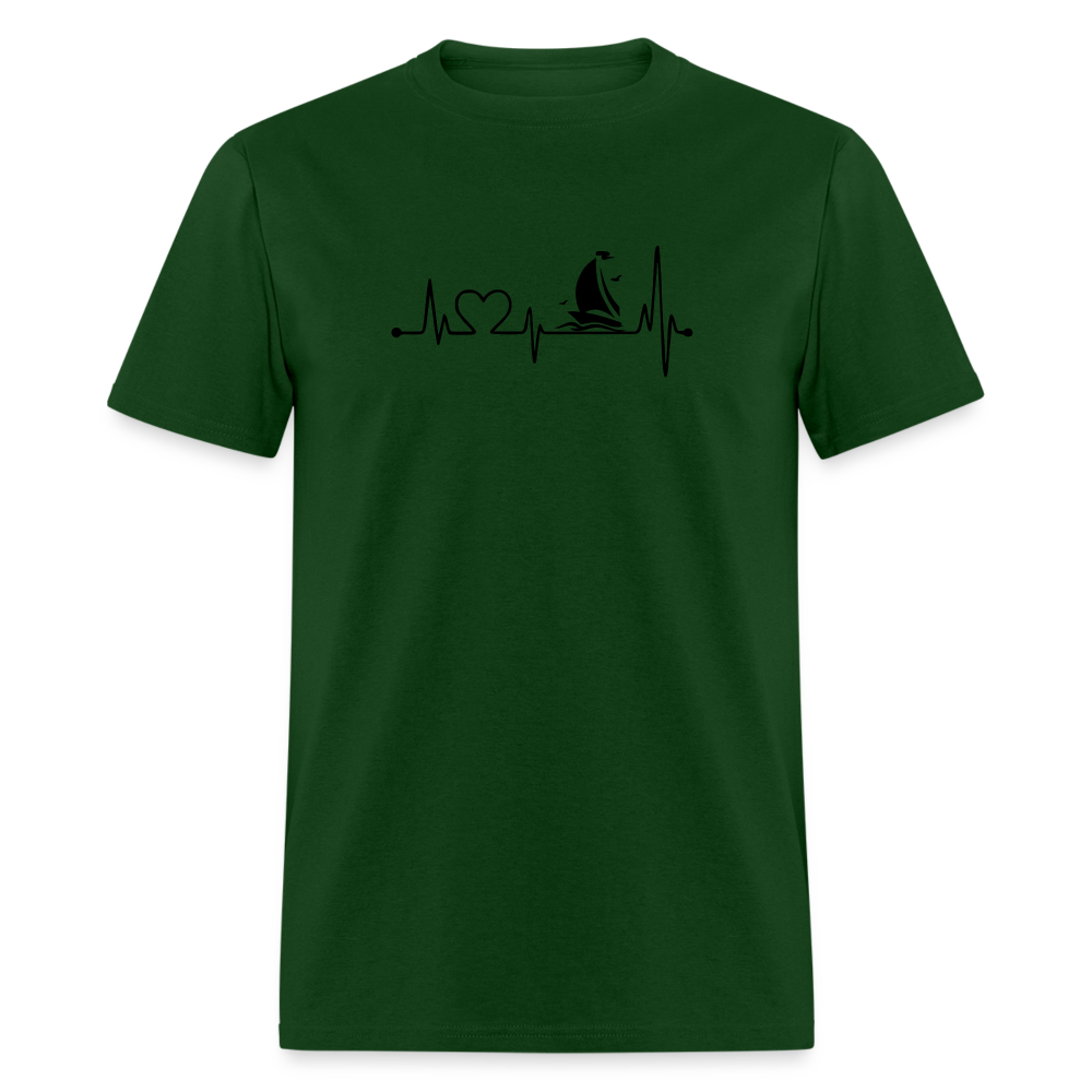 Sailing Heartbeat - forest green