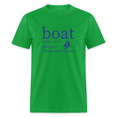 boat - bright green